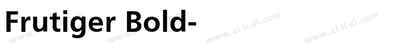 Frutiger Bold字体转换